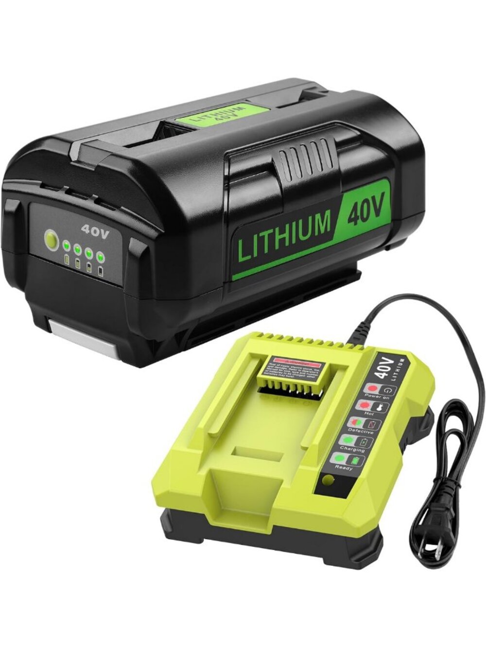 High-Capacity 6.0Ah Replacement Battery & Charger Combo for 40V Tools